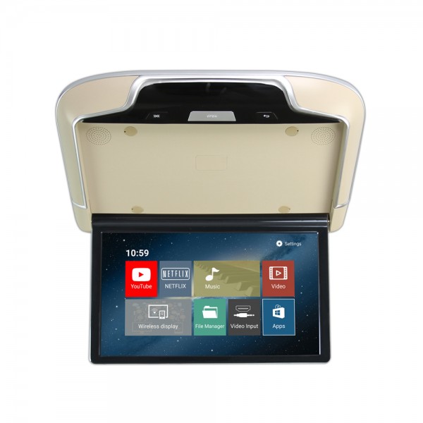 Flip down Monitor 21.5 Inch Android 6.0 Ambient Lighting Screen Mirroring