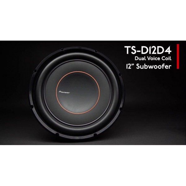 Pioneer TS-D12D4 12 Inch Subwoofer Dual Voice Coil 600RMS - 2000Watts