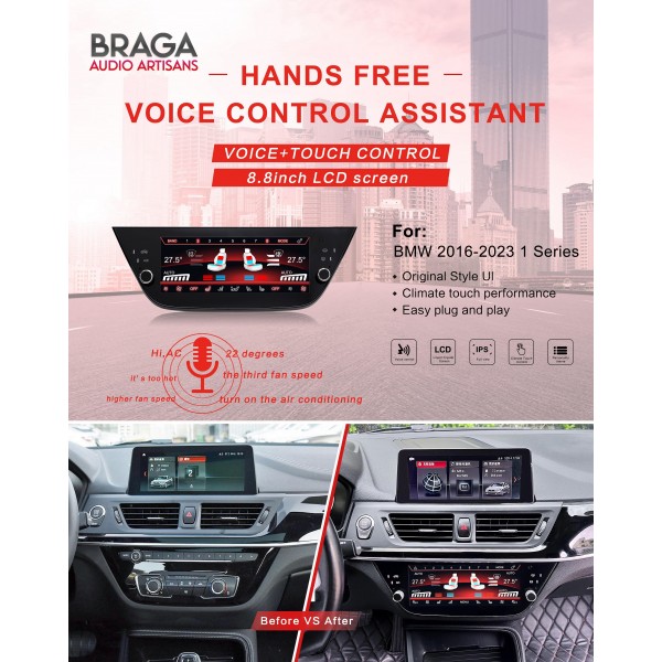 BMW 1 SERIES 2016 - 2023 8.8 INCH DIGITAL AC/CLIMATE PANEL WITH VOICE CONTROL 