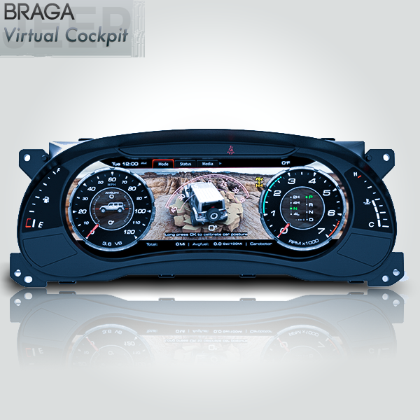 Jeep Wrangler JK Rubicon 2011 - 2018 Virtual Cockpit Digital Instrumental Cluster