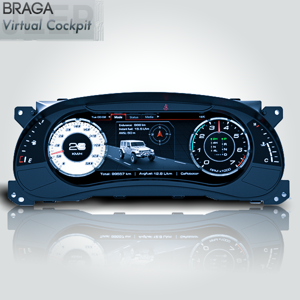 Jeep Wrangler JK Rubicon 2011 - 2018 Virtual Cockpit Digital Instrumental Cluster