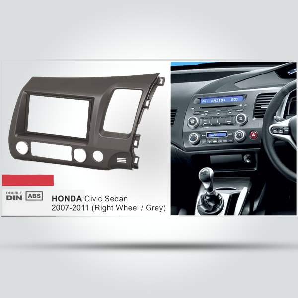 Honda Civic Sedan 2007-2011 double din fascia trim plate