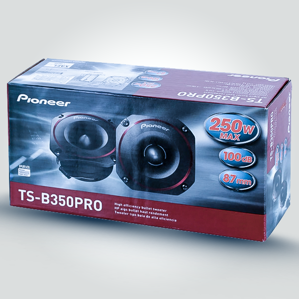 Pioneer TS-B350PRO Bullet Tweeters  250 Watts Max Power (100 Watts Nominal)